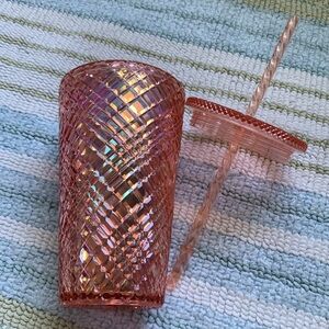 Starbucks Jeweled Tumbler Rose Gold Grande Cold Cup NWT